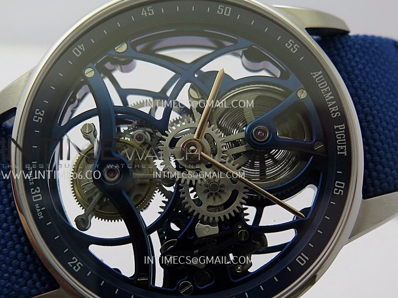Code 11.59 26600NB SS APPF Best Edition Blue Skeleton Dial on Blue Nylon Strap Asian Tourbillon